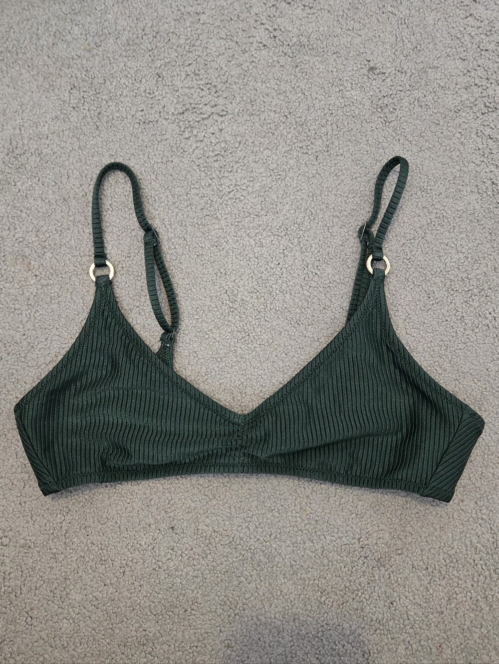 Shiny Green Aerie Bikini Top